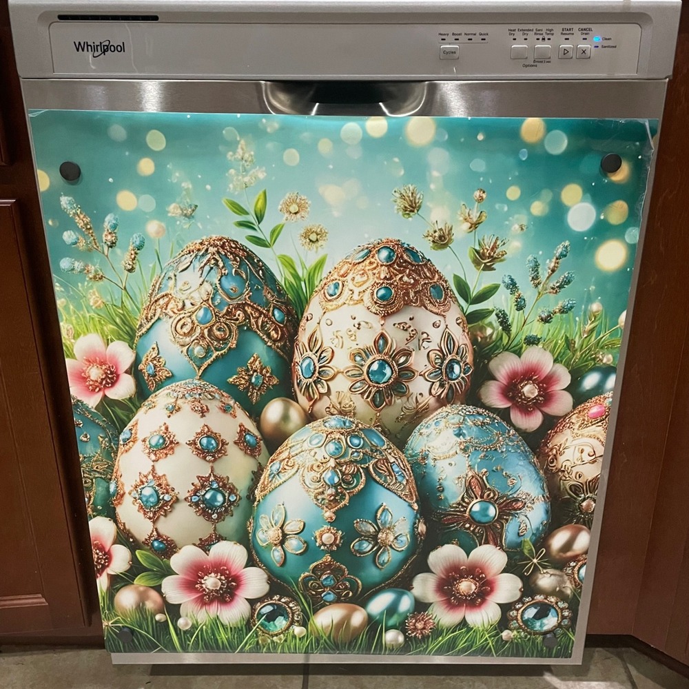 NEW Easter Eggs Spring Dishwasher Magnet Cover Kitchen Decoration Holiday Decor